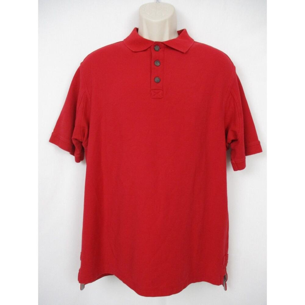 Duluth Trading Mens No Polo Relaxed Fit Short Sleeve Shirt Size Medium Red 56265